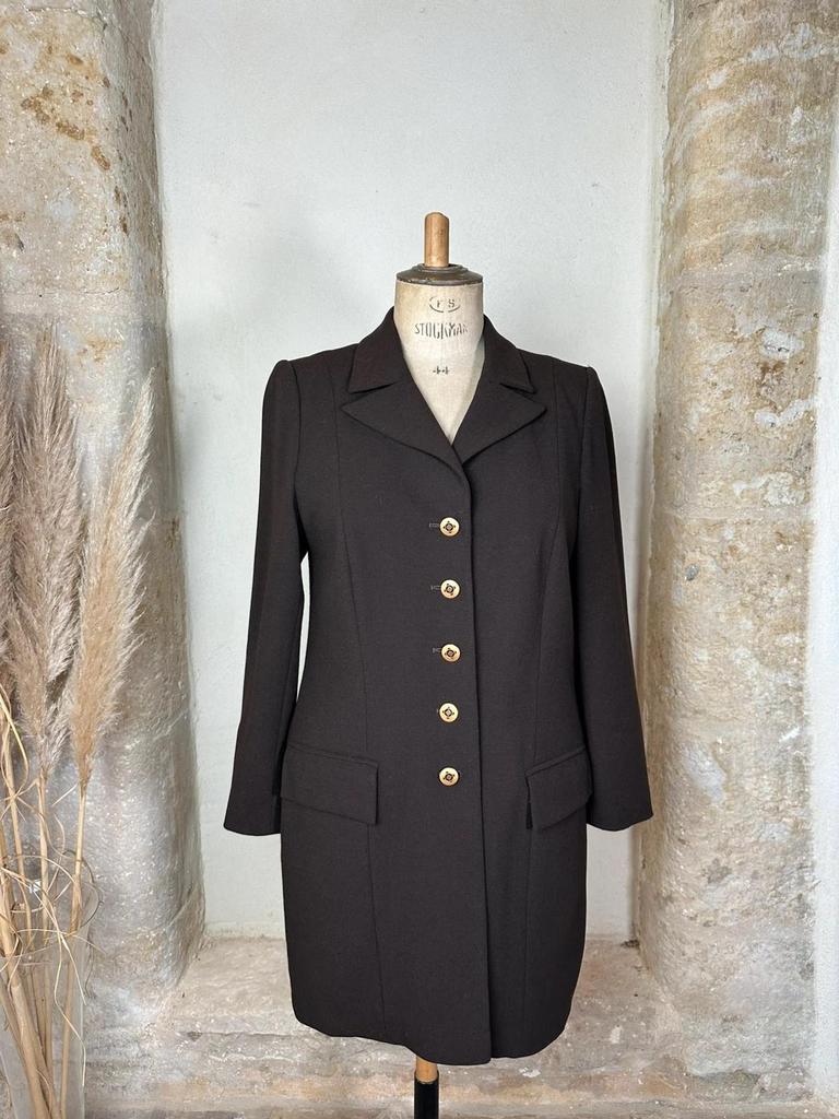 Manteau léger en laine marron Givenchy vintage