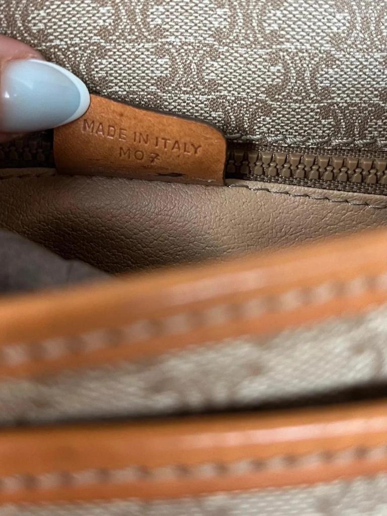 Sac vintage Céline en toile Macadam et cuir