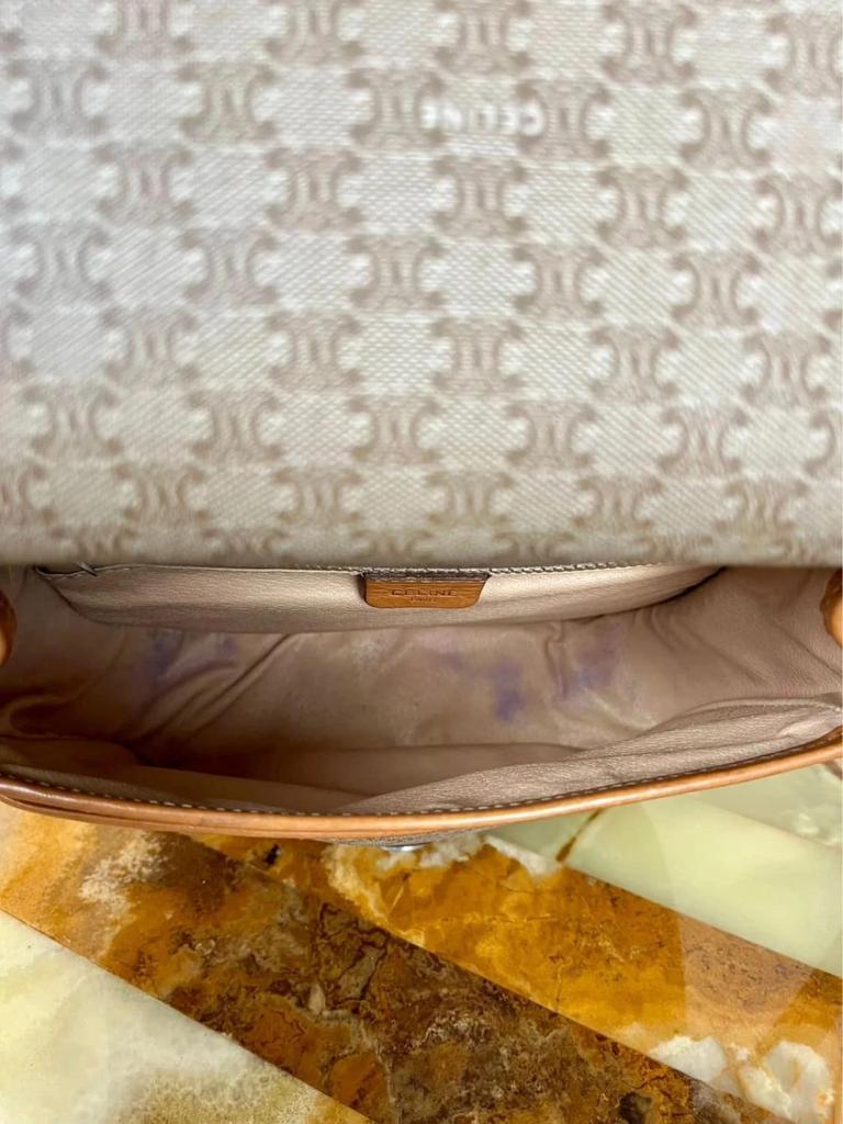 Sac vintage Céline en toile Macadam et cuir