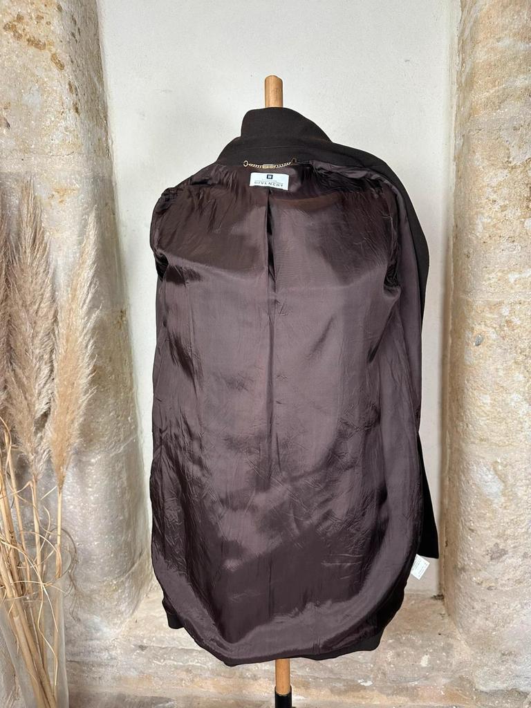 Manteau léger en laine marron Givenchy vintage