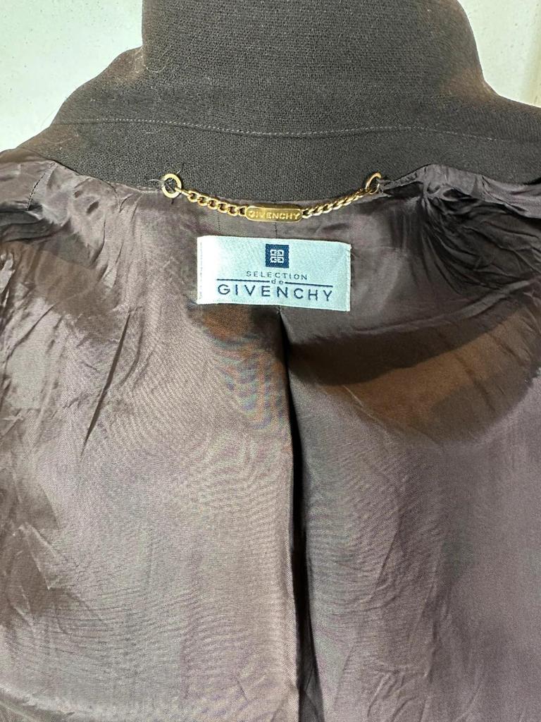 Manteau léger en laine marron Givenchy vintage