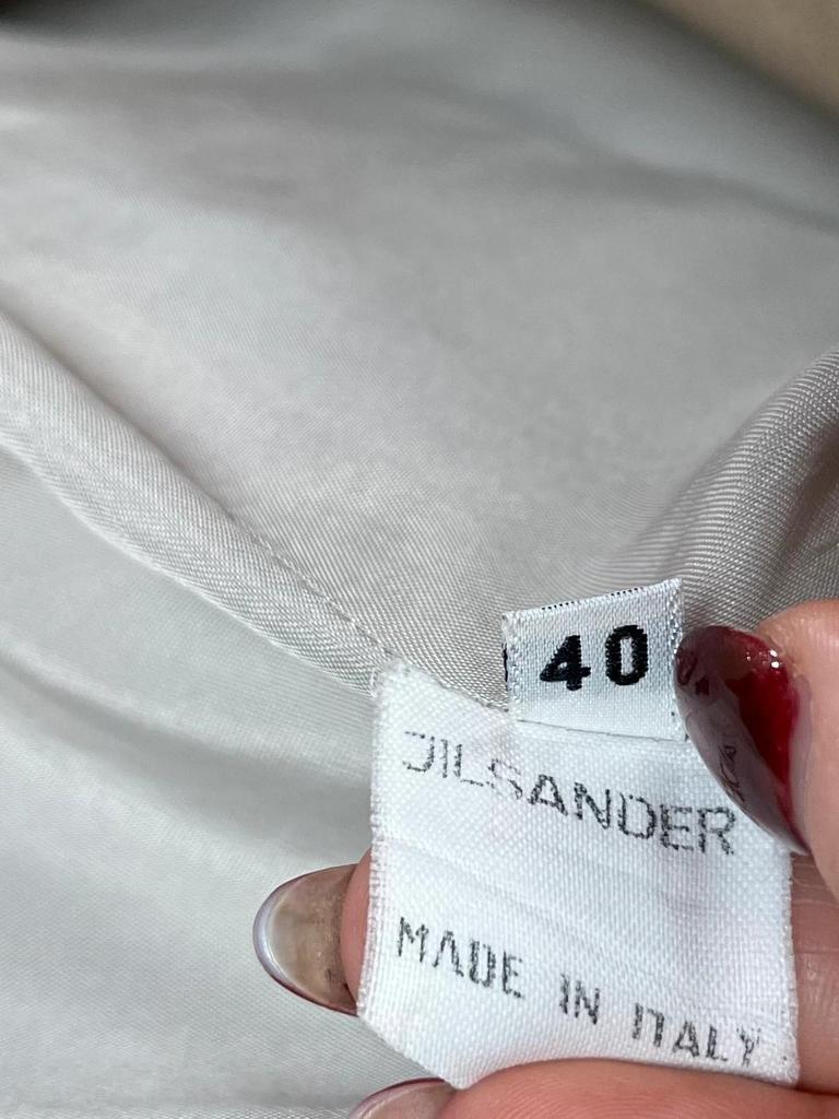 Blazer argenté en soie Jil Sander