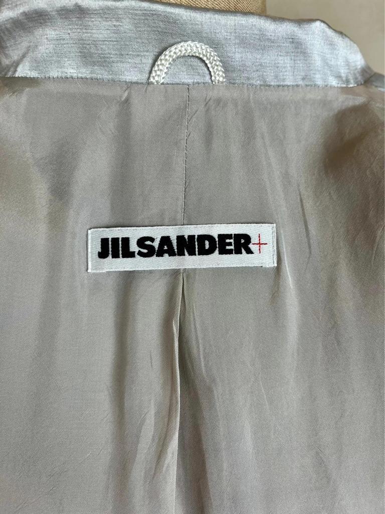 Blazer argenté en soie Jil Sander