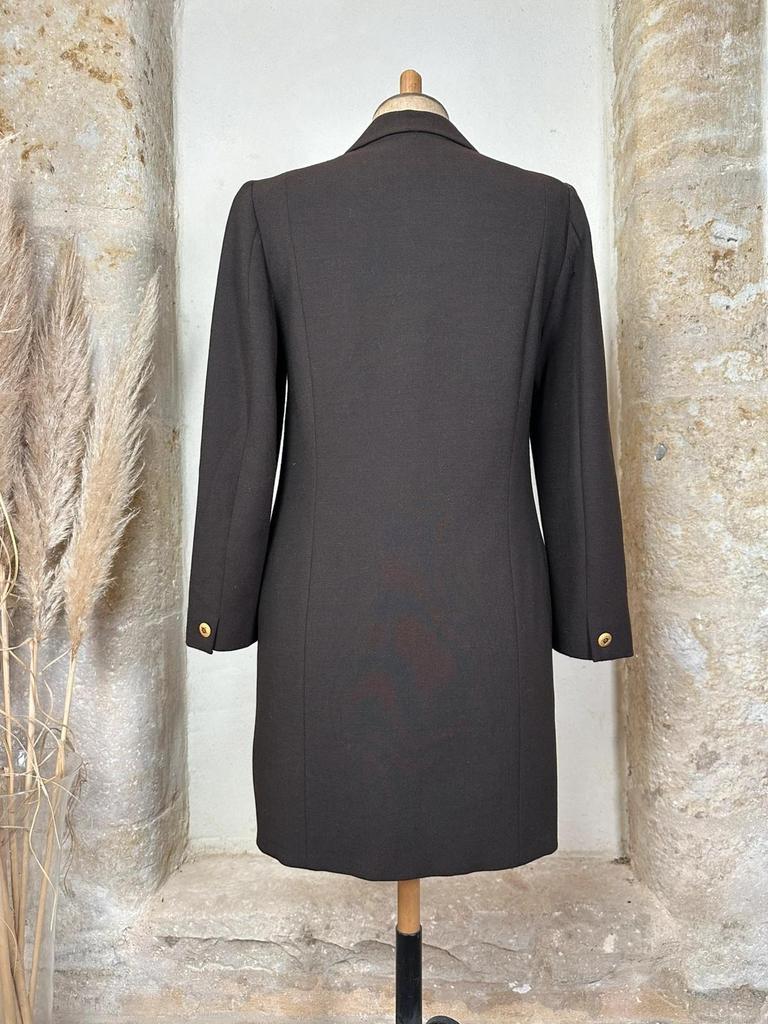 Manteau léger en laine marron Givenchy vintage