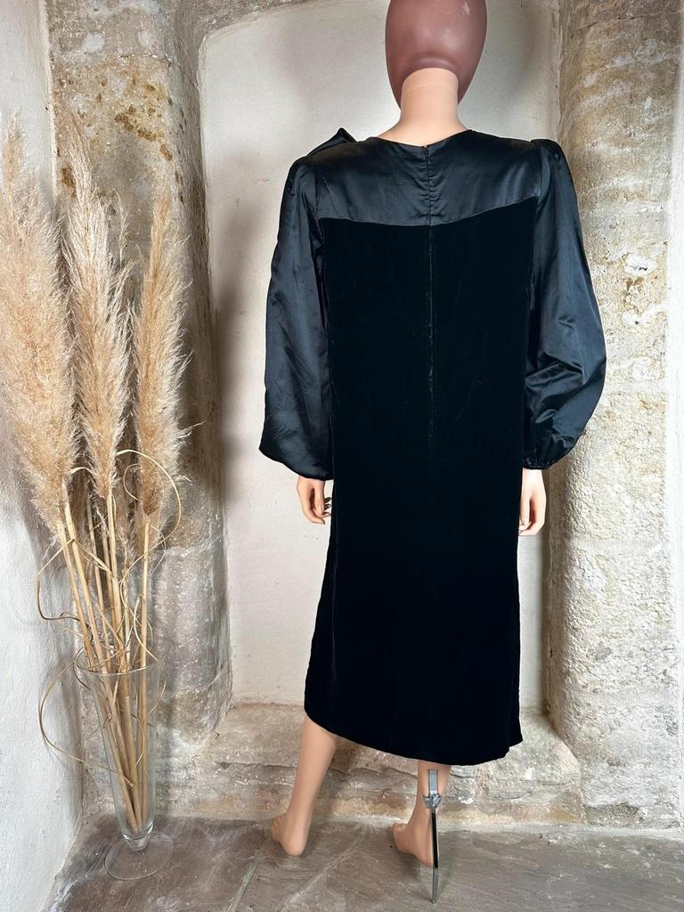 Robe de soirée en velours noire Nina Ricci Couture vintage