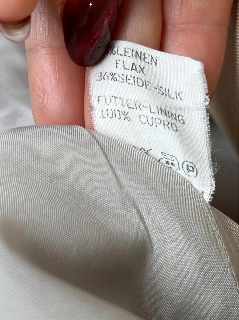 Blazer argenté en soie Jil Sander